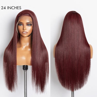 Reddish Bronze C Part Multiplicity Styling Straight Glueless 13x6 Frontal Lace Ear-to-ear Wig  - US Only