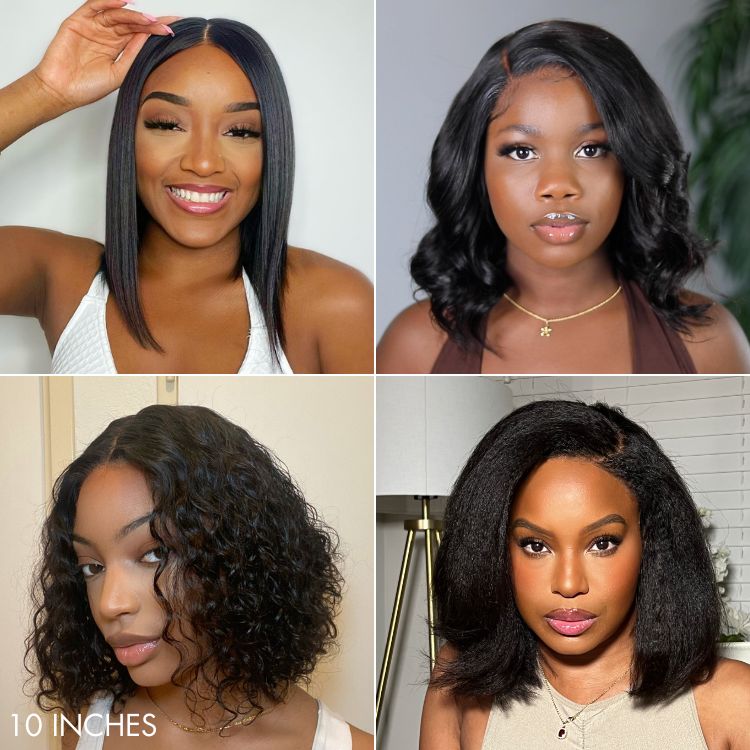 New Customers Only | Body Wave / Straight / Kinky / Deep Wave Human Hair U Part Wig