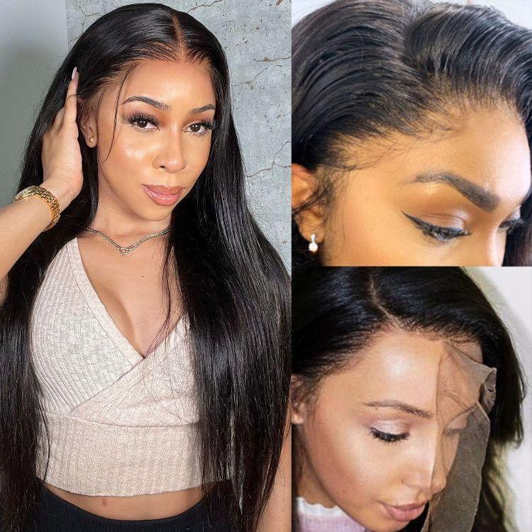 Luvme Hair 180% Density | Silky Straight 13x4 Frontal HD Lace Glueless Long Wig 100% Human Hair - US Only