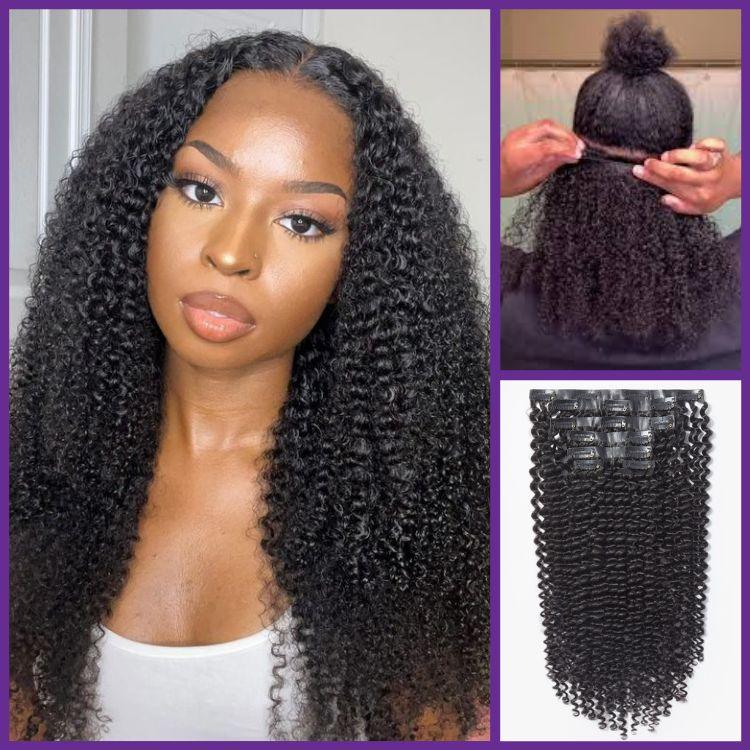 Straight / Body Wave / Kinky Curly / Yaki Straight / Kinky Straight / Messy Curly Clip in Hair Extensions Real Human Hair Pieces 135g 9pcs / 7pcs with Free Gift