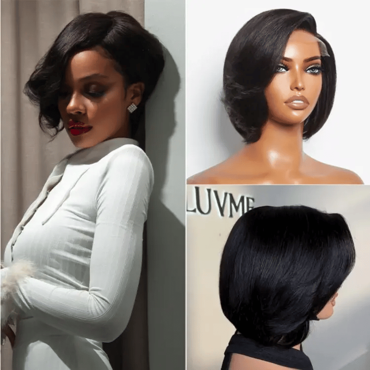 Weekly Special | Mature Boss Pixie Cut with Swept Bangs Glueless Minimalist HD Lace Bob Wig