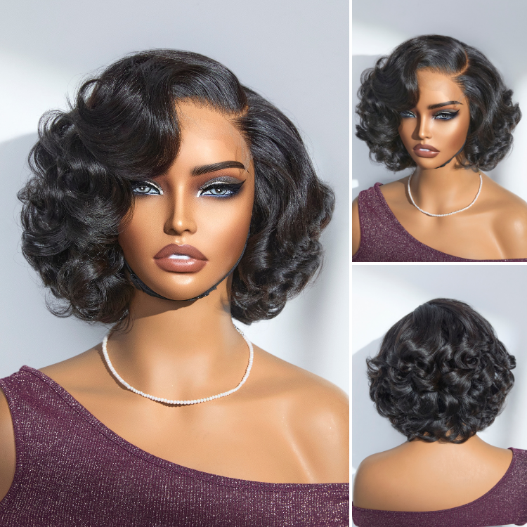New Customers Only | 1 SEC INSTALL WIG | Mature Boss Brown Ombre Highlight / Natural Black / Salt and Pepper Loose Wave Glueless Minimalist HD Lace Wig