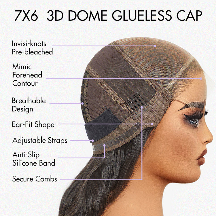 New Customers Only | Luvme Hair PartingMax Glueless Wig Loose Body Wave 7x6 Closure HD Lace Pre Cut & Plucked & Bleached Ready to Go
