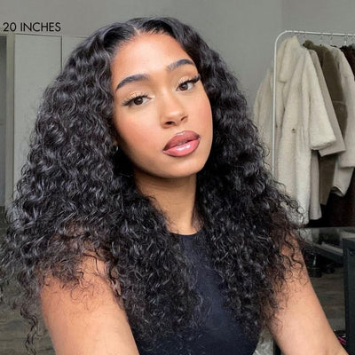 New Customers Only | Body Wave / Straight / Kinky / Deep Wave Human Hair U Part Wig