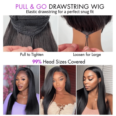 New Customers Only | PreMax Wigs - Luvme Hair Body Wave / Straight Glueless 13x4 Frontal Lace Long Wig Pre-Cut Lace