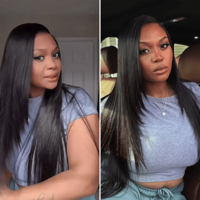 Crazy Wednesday | Luvme All-Day Comfort™ Wig Layered Light Yaki Straight / Loose Body Wave Glueless 7x6 Closure HD Lace Human Hair Wig Pre-Cut Lace