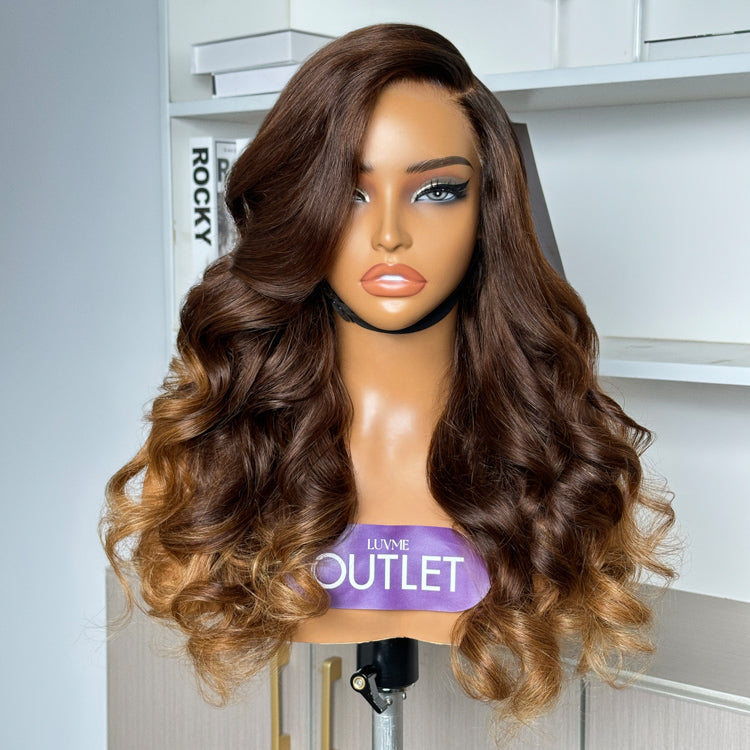 Special Deal | Ombre Brown Loose Body Wave 7x6 Closure HD Lace Pre Cut Lace Breathable Cap