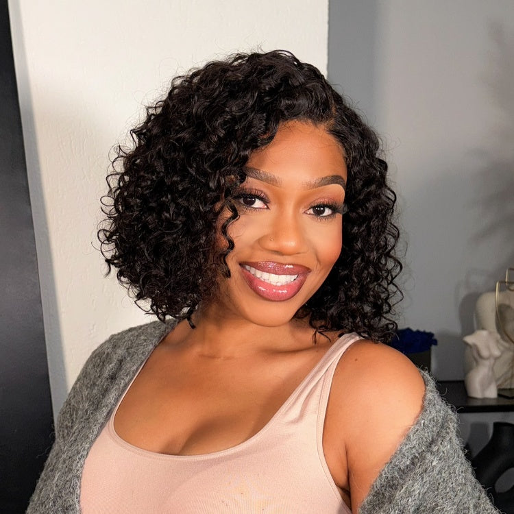 Weekly Special | Luvme All-Day Comfort™ Wig Deep Wave Glueless Minimalist HD Lace Human Hair Curly Wig Pre-Cut Lace