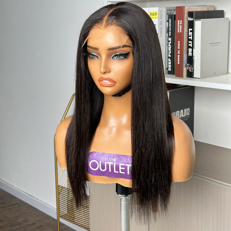 Special Deal | 200% Density Natural Black Silky Straight Glueless 5x5 Closure HD Lace Wig
